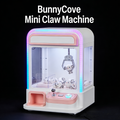 BunnyCove Pro X1 Mini Claw Machine | Transparent Acrylic Desktop Arcade with RGB Light Strip & Digital Control Knob (Unmanned Sales Prototype Edition)